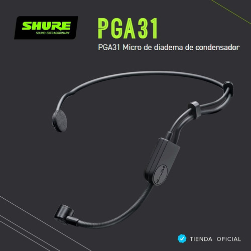 MICROFONO DE DIADEMA PGA31 SHURE PARA CONECTOR TQG - Interfaz de México